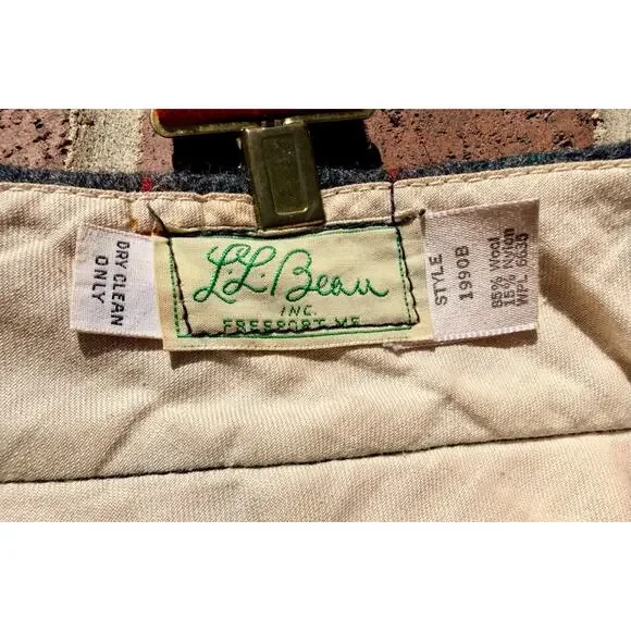 Vintage 1960s LL Bean Script Tag Heavy Wool Hunting Pants with Suspenders Stripe - Picture 3 of 16